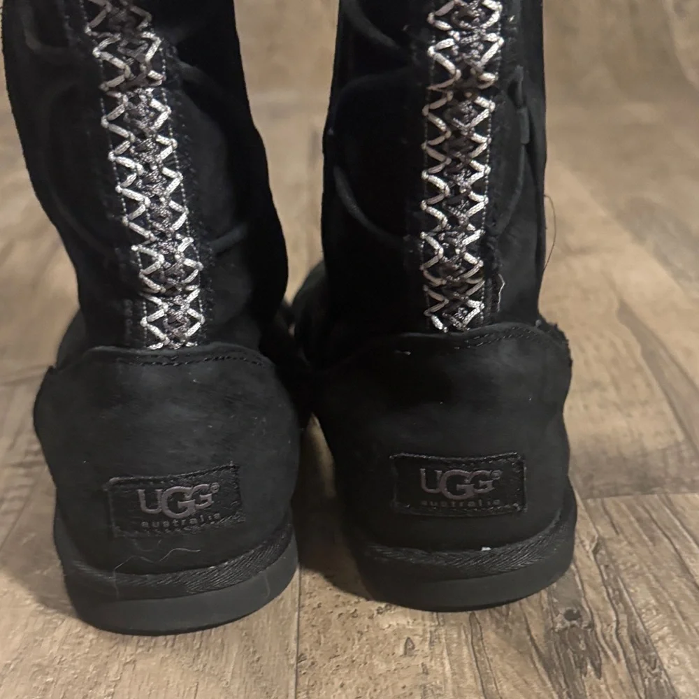 UGG Black Suede Winter Boots for Women